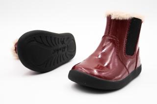 OLD SOLES RIDER BOOT ZATEPLENÉ - BURGUNDY PATENT 22, 13, 6