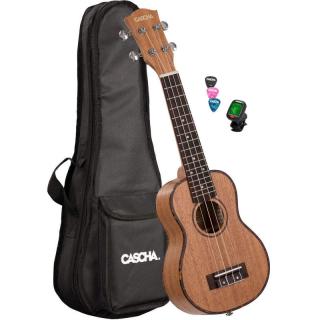 Cascha HH 2027 DE Premium Natural (Sopránové ukulele set s ladičkou)