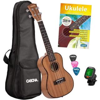 Cascha HH 2036 DE Premium Natural (Koncertné ukulele set s ladičkou)