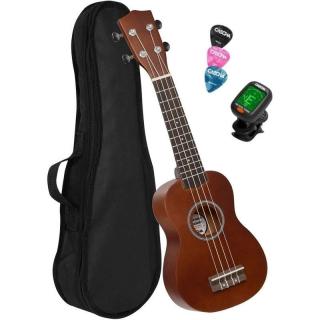 Cascha HH 3956 DE Natural (Sopránové ukulele sada s ladičkou a obalom)