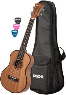 Cascha HH2048L Natural (Tenorové ukulele sada s obalom a trsátkami)