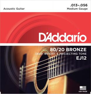 D'Addario EJ12 (Struny pre akustickú gitaru .013 - Extra tvrdé)