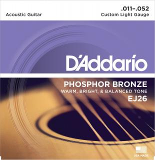 D'Addario EJ26 (Struny pre akustickú gitaru .011 - Stredne tvrdé)