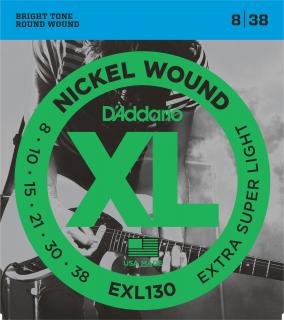 D'Addario EXL130 (Struny pre elektrickú gitaru .008 - Mäkké)