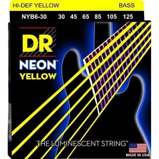 DR Strings Neon Hi-Def NYB6-30 (Sada 6 strún pre elektrickú basgitaru)