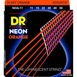 DR Strings NOA-11 HiDef Neon (Struny pre akustickú gitaru .011)
