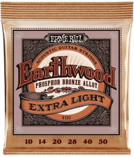 Ernie Ball 2150 Earthwood Extra Light Phosphor Bronze 10-50 (Struny pre akustickú gitaru .010 - Stredne mäkké)