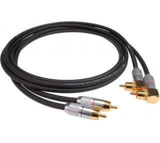 Klotz ALPA003 (Audio kábel, 2 x RCA - 2 x RCA lomený, 0,3 m)