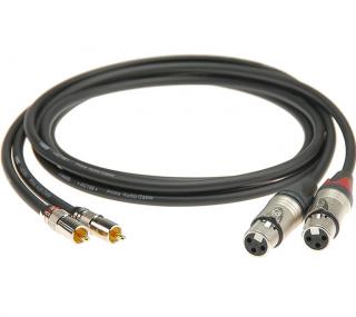 Klotz ALPF003 (Set 2 káblov, RCA male – XLR female, 0,3 m)