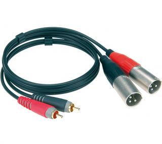 Klotz AT-CM0100 (Audio prepojovací kábel, 2x RCA male – 2 x XLR male, 1,0 m)