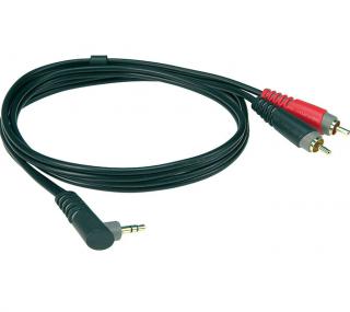 Klotz AY7A0100 (Prepojovací  Y  kábel; Jack 3,5 stereo lomený male – 2x RCA male, 1 m)
