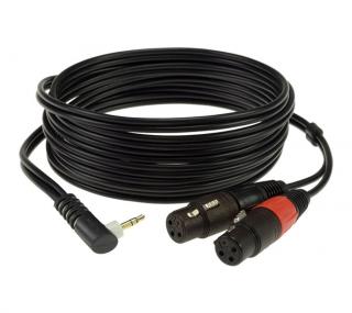 Klotz AY8A0100 (Prepojovací  Y  kábel; Jack 3,5 stereo lomený male – 2x XLR female, 1 m)