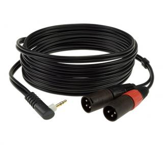 Klotz AY9A0100 (Prepojovací  Y  kábel; Jack 3,5 stereo lomený male – 2x XLR male, 1 m)