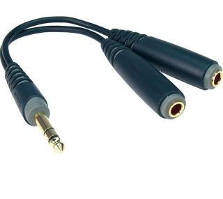 Klotz AYB-1 (Stereo  Y  redukcia; Jack 6,3 stereo male – 2x Jack 6,3 female, 0,2 m)