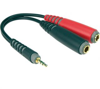 Klotz AYS-3 (Stereo  Y  redukcia; Jack 3,5 stereo male – 2x Jack 6,3 female, 0,2 m)