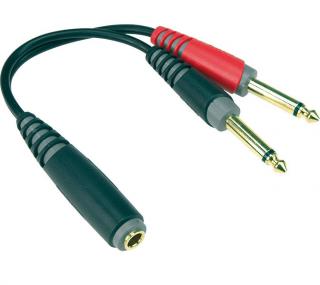 Klotz AYS-5 (Stereo  Y  redukcia; Jack 6,3 stereo female – 2x Jack 6,3 male, 0,2 m)