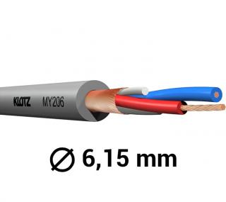 Klotz MY206GR (Symetrický mikrofónny kábel, metráž)