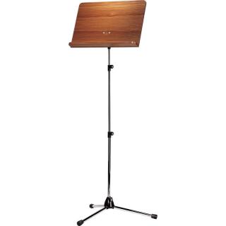 König &amp; Meyer 118/4 Orchestra Music Stand Chrome - Walnut Wooden Desk (Notový stojan)