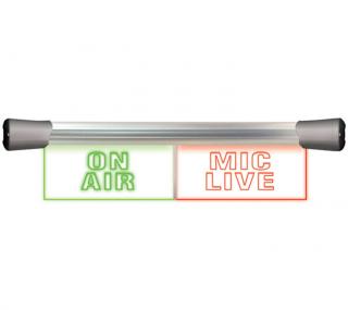 Sonifex LD40F2ONA-MCL - Twin Flush Mount 2x20cm ‘ON AIR’ &amp; ‘MIC LIVE’ Sign (Signalizačné svetlo rady Signal LED ON AIR &amp; MIC LIVE)