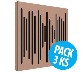 Vicoustic VicPattern Ultra Wavewood Copper Metalic Pack (Absorpčný a difúzny panel, 3 ks)