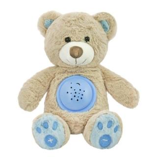 Baby Mix Plyšový medvedík s projektorom modrý Plyš, 34 cm