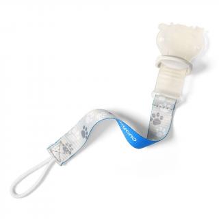 BABY ONO Pásik na cumlík s klipom modrý Bavlna/Plast 23 cm