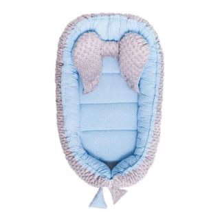 BELISIMA Hniezdočko pre bábätko Minky Sweet Baby modré Bavlna/Polyester, 55x75 cm