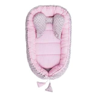 BELISIMA Hniezdočko pre bábätko Minky Sweet Babyružové Bavlna/Polyester, 55x75 cm