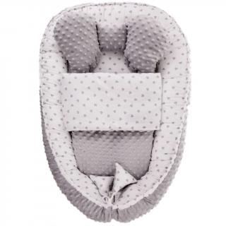 BELISIMA Luxusné MINKY hniezdočko pre bábätko Sweet Baby sivé SET Bavlna/Polyester 55x75 cm