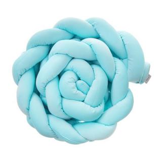 BELISIMA Mantinel do postieľky vrkoč zamat blankytne modrý Polyester/Duté vlákno