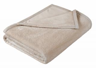 Bellatex Detská PLYŠOVÁ DEKA béžová  Polyester, 100x150 cm