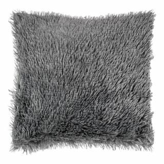 Bellatex Obliečka na vankúšik s dlhým vlasom  TMAVO SIVÁ Polyester, 40/40 cm