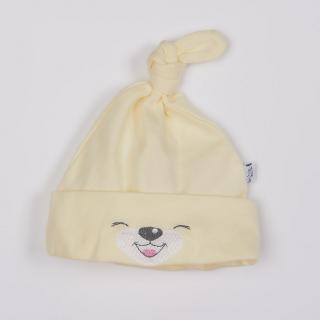 BOBAS FASHION Bavlnená dojčenská čiapočka Lucky krémová 100% bavlna 62 (3-6m)