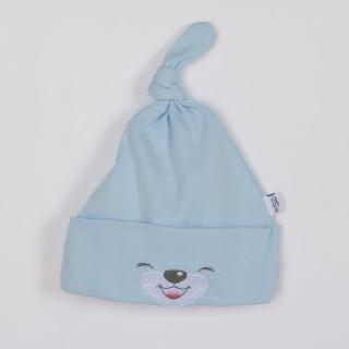 BOBAS FASHION Bavlnená dojčenská čiapočka Lucky modrá 100% bavlna 68 (4-6m)