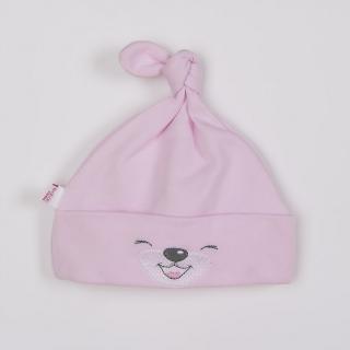 BOBAS FASHION Bavlnená dojčenská čiapočka Lucky ružová 100% bavlna 62 (3-6m)