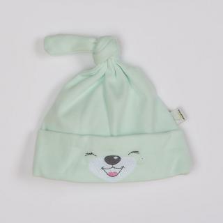 BOBAS FASHION Bavlnená dojčenská čiapočka Lucky zelená 100% bavlna 68 (4-6m)