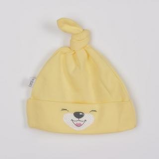 BOBAS FASHION Bavlnená dojčenská čiapočka Lucky žltá 100% bavlna 56 (0-3m)