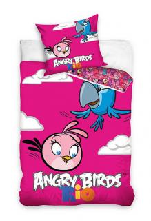 Carbotex Obliečky Angry Birds Rio Stella a Perla  bavlna 140/200, 70/80 cm