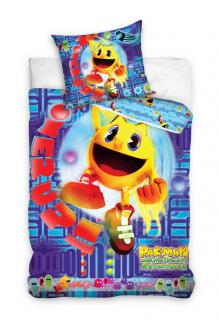 Carbotex Obliečky PACMAN blue bavlna 140/200, 70/90 cm