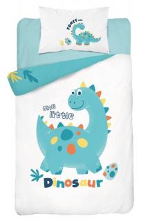 DETEXPOL Bambusové obliečky do postieľky Dino zelená Bavlna, Bambus, 100/135, 40/60 cm