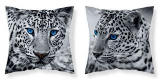 DETEXPOL Obliečka na vankúšik Leopard čiernobiela  Polyester, 40/40 cm