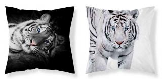 DETEXPOL Obliečka na vankúšik Tiger čiernobiela  Polyester, 40/40 cm