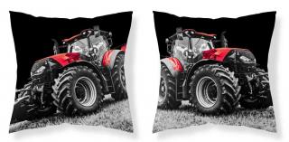 DETEXPOL Obliečka na vankúšik Traktor red  Polyester, 40/40 cm