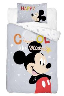 DETEXPOL Obliečky do postieľky Mickey Cool grey Bavlna, 100/135, 40/60 cm