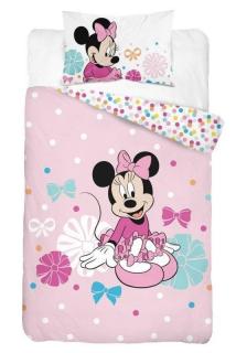 DETEXPOL Obliečky do postieľky Minnie bodky ružová Bavlna, 100/135, 40/60 cm