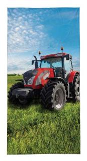 DETEXPOL Osuška Traktor red 70/140 cm