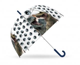 EUROSWAN Priehľadný dáždnik Jurský Svet POE, priemer 70 cm