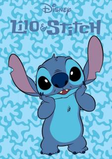 FARO Fleece deka Lilo a Stitch modrá Polyester, 100/140 cm