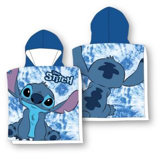 FARO MICRO Plážové pončo Lilo and Stitch blue Mikrovlákno, 50/50 cm