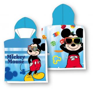 FARO MICRO Plážové pončo Mickey blue Mikrovlákno, 50/50 cm